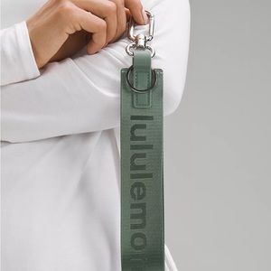 Lululemon Never Lost Keychain- Grey Eucalyptus/Legacy Green